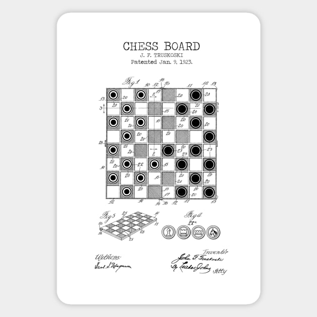 CHESS BOARD patent Sticker by Dennson Creative